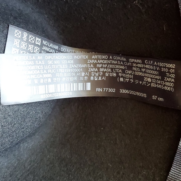 Zara Hat Black Size Small Wool - Picture 6 of 7